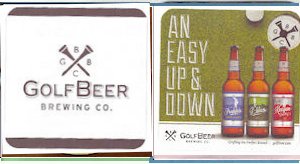 beer coaster from Good Liquid Brewing Co., The ( FL-GOLF-1 )