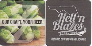 beer coaster from Herr Damm, Inc. ( FL-HELL-1A )