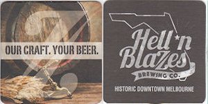 beer coaster from Herr Damm, Inc. ( FL-HELL-1C )