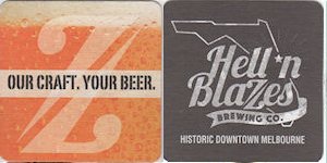 beer coaster from Herr Damm, Inc. ( FL-HELL-1D )