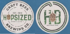 beer coaster from Hourglass Brewing ( FL-HOPI-1 )