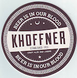 beer coaster from Kidders Brewery ( FL-KHOF-3 )