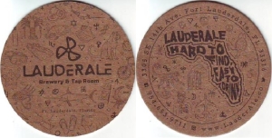 beer coaster from Leaven Brewing Co ( FL-LAUD-2 )