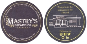 beer coaster from Mathews Brewing Co. ( FL-MAST-4 )