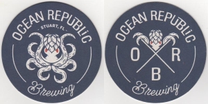 beer coaster from Ocean Sun Brewing ( FL-OCEN-5 )