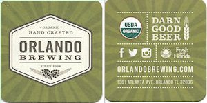 beer coaster from Ormond Brewing Co. ( FL-ORL-3 )