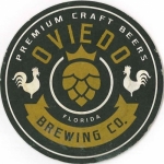 beer coaster from Oyster City Brewing Co. ( FL-OVIE-1 )