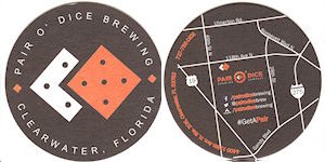 beer coaster from Palm City Brewing Company ( FL-PAIR-3 )