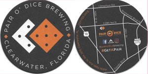 beer coaster from Palm City Brewing Company ( FL-PAIR-4 )