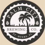 beer coaster from Panama City Brewery ( FL-PALM-1 )