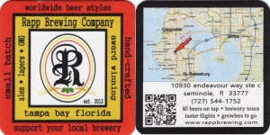 beer coaster from Ravenous Pig Brewing Co., The ( FL-RAPP-2 )