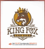 beer sticker from King Maker Brewing ( FL-KING-STI-1 )