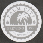 beer sticker from Panama City Brewery ( FL-PALM-STI-1 )