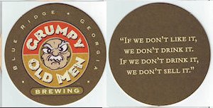 beer coaster from Halfway Crooks Beer ( GA-GOM-1 )