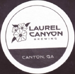 beer coaster from Left Nut Brewing Company/Liquid Nation ( GA-LAUR-1 )