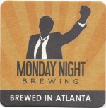 beer coaster from Monkey Wrench Brewing Company ( GA-MOND-1 )