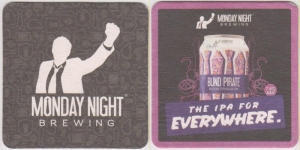 beer coaster from Monkey Wrench Brewing Company ( GA-MOND-3 )