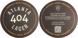 beer coaster from Monkey Wrench Brewing Company ( GA-MOND-6 )