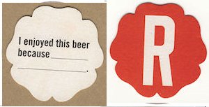 beer coaster from Rightside Brewing ( GA-REFM-1 )