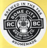 beer coaster from Round Trip Brewing Company ( GA-ROME-1 )