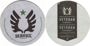 beer coaster from Silver Bluff Brewing Company ( GA-SERV-3 )