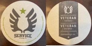 beer coaster from Silver Bluff Brewing Company ( GA-SERV-7 )