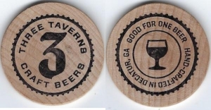 beer token/coin from Tipping Point Brewing Co ( GA-THRT-TOK-1 )