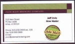 beer business card and similar from Ottumwa Brewing & Ice Company ( IA-OLDM-BIZ-1 )