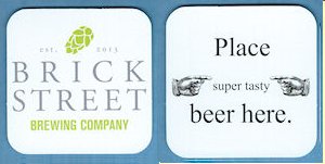 beer coaster from Bricktown Brewery ( IA-BRST-1 )