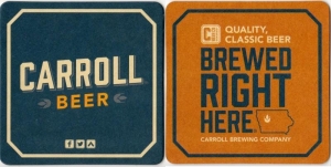 beer coaster from Casper Heil Brewing Company ( IA-CARR-1 )