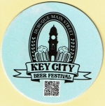 beer coaster from Key City Brewing Company ( IA-KEYI-1 )