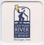 beer coaster from Olde Main Brewing ( IA-OMAN-2 )