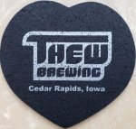 beer coaster from Third Base Brewery ( IA-THEW-1 )