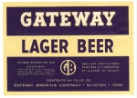 beer label from Geise, Conrad ( IA-GATE-LAB-2 )