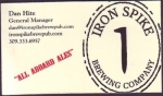 beer business card and similar from is/was Brewing ( IL-IRON-BIZ-1 )