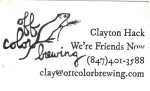 beer business card and similar from Off-Kilter Brewing ( IL-OFF-BIZ-1 )