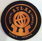 beer coaster from Aurora Brewing Co. ( IL-ATLS-1 )