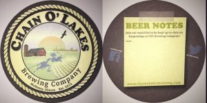 beer coaster from Cherry Street Brewing Company ( IL-CHA-3 )