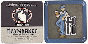 beer coaster from Heim Brewery Co. ( IL-HAY-1 )