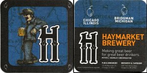 beer coaster from Heim Brewery Co. ( IL-HAY-2 )