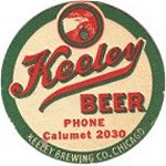 beer coaster from Keg Grove Brewing ( IL-KEE-3 )