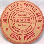 beer coaster from Leisy Brewing Co. (Chicago) ( IL-LEI-4 )