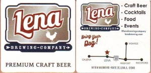 beer coaster from Libertyville Brewing Co ( IL-LENA-3 )