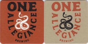 beer coaster from One Lake Brewing ( IL-ONEA-3 )