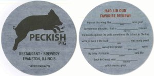 beer coaster from Peel Brewing Co ( IL-PECK-1 )