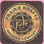 beer coaster from Prairie Rock Brewing ( IL-PKB-3 )