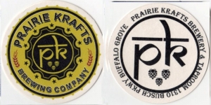 beer coaster from Prairie Rock Brewing ( IL-PKB-4 )