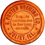 beer coaster from East St. Louis - New Athens Brewing Co. ( IL-POR-1 )