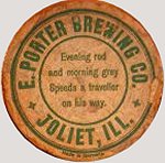 beer coaster from East St. Louis - New Athens Brewing Co. ( IL-POR-2 )