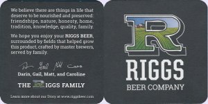 beer coaster from River Hawk Brewing ( IL-RIG-1 )